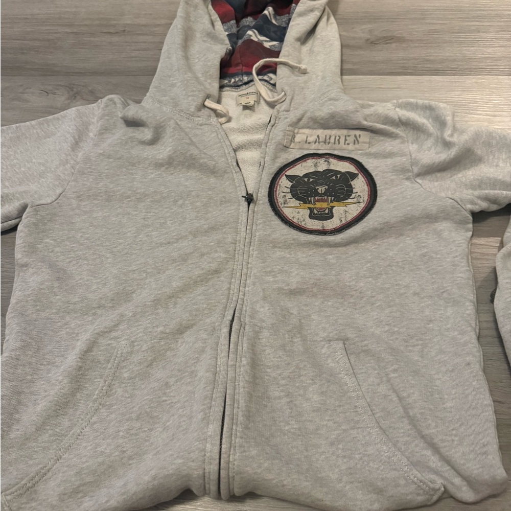 Denim & Supply Ralph Lauren Light Gray Hoodie Jacket